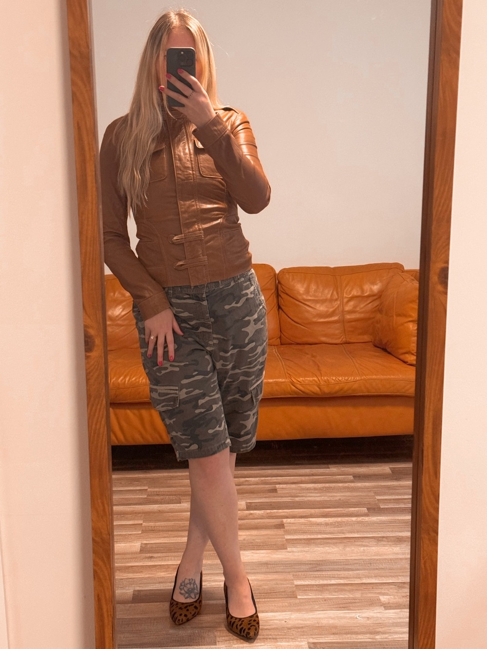 Vintage Camo Cargo Shorts- 100% Cotton